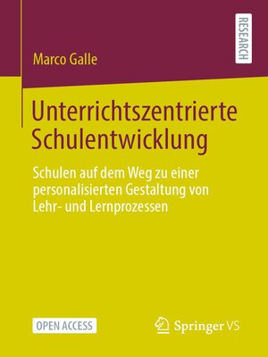 cover image of Unterrichtszentrierte Schulentwicklung